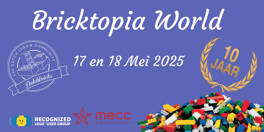 Banner aankondiging Bricktopia World 2025